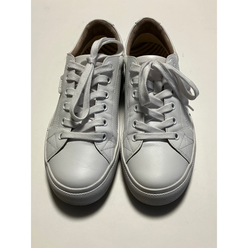 Taos Womens Plim Soul Lux Sneakers White Leather Minimalist Streetwear Size 8 - Picture 2 of 13